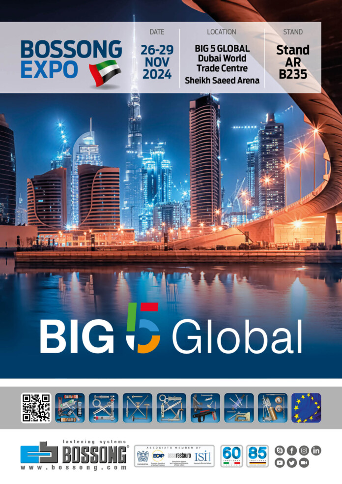 EDILBUILD PRODOTTI: Bossong presente al BIG 5 GLOBAL a Dubai
